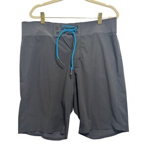 Lululemon Board Shorts Mens Black/Grey Excellent Lace Up Quick Dry Swim Trunks